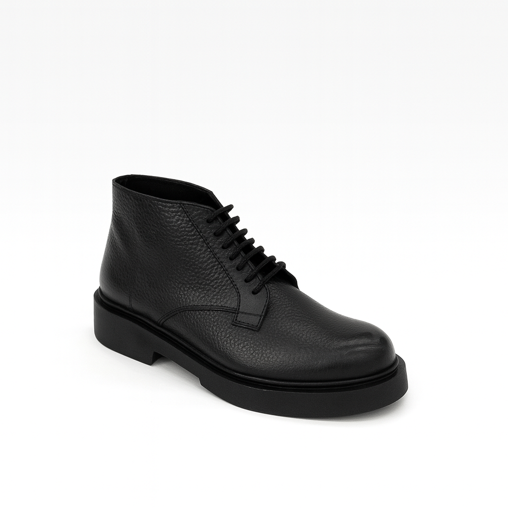 Leather Ankle Boot For Men Black