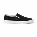 Black Canvas Slip-On Shoes for Men