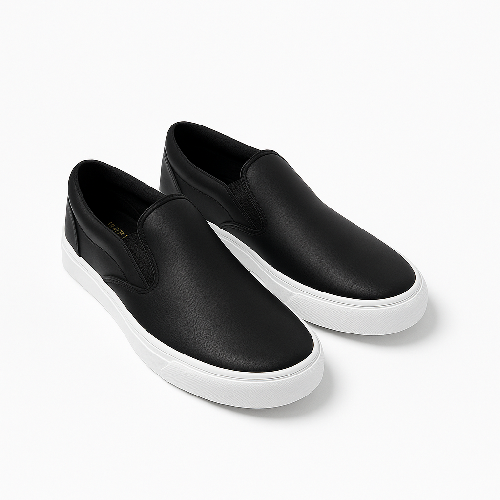 Classic Black Slip-On Sneakers