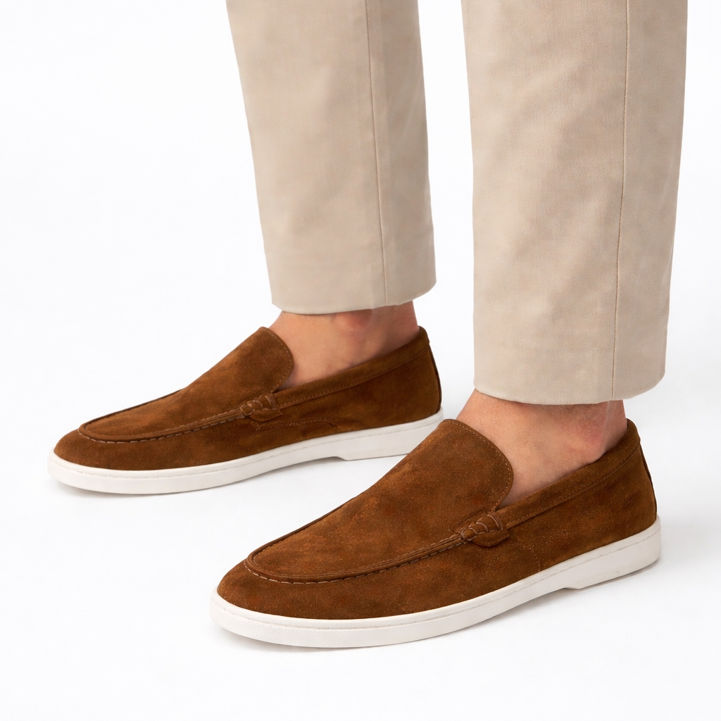 Heritage Havan Suede Flat Loafers For Men